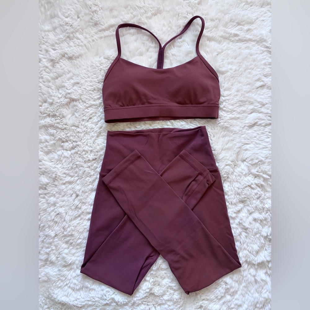 Lululemon Lunar New Year Set - Flow Y Nulu Bra + Align High-Rise Pant, Smoky Red